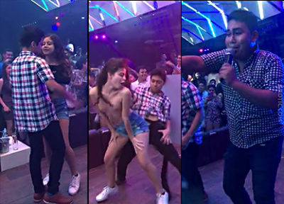 La Boricua Y Su Novio Borrachos En La Disco