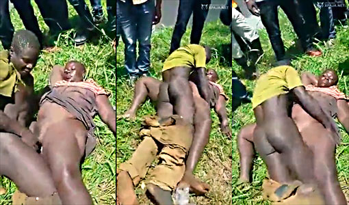 WTF, African first time fucking a whore in public