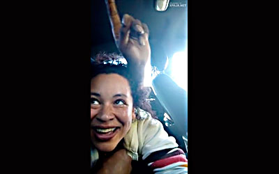 at minute 2:22 they were caught in the car in oral sex