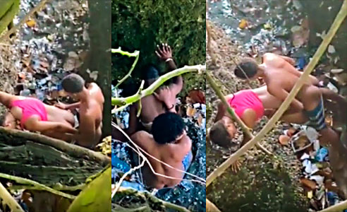 Observando A 2 Malonas Dominicanas Formando Cuarteto En La Playa