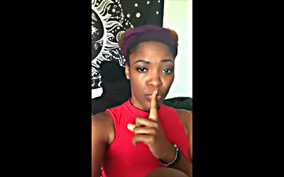 she asks for your silence because when you see that damn pussy you’re going to scream