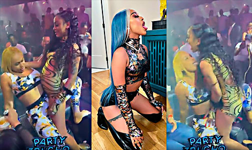 La Perversa Tortillando Con Una Lesbiana En la Vip De La Disco