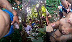 WTF more than 20 men in line waiting for their turn to have oral sex