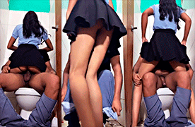 schoolgirl does not like to study and this is how she passes the level