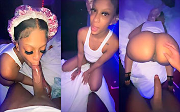 she escapes from that cock at the end of the video because it’s so big