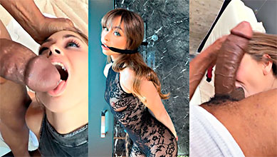 Riley Reid has a baby face but her mouth is hellish in oral sex
