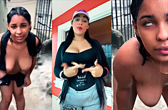Dominicana En Pleno Aguacero Enseña Todo Al Rojo Vivo En Un Barrio