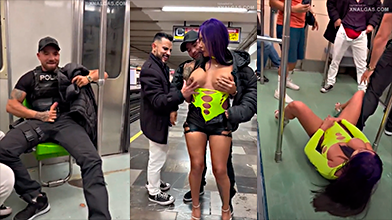 😱 Escandalo Contra Mujer Luna Bella Follando En Metro CDMX En Tríos