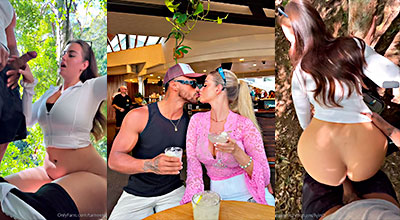 Tameeka Kerr takes her boyfriend to the woods for a good fuck