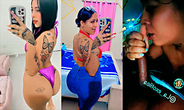 Dominicana Angye Santana, (La_exotiica) Chupando Una Polla