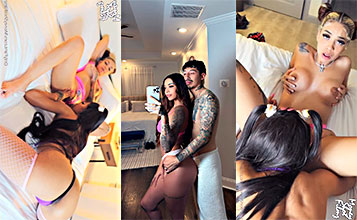 Porn video of Hannah Marie Royal and Money Shot fucking in a threesome