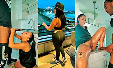 Big-cocked black guy cums really hard in DaPhaneZ’s pussy