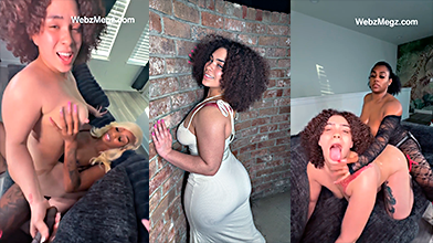 2 intense lesbians fucking hard in a threesome