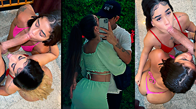 Two friends join forces to have a threesome with Felipe Menezes.