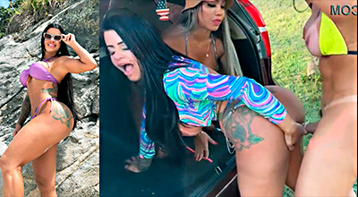 Pamella is destroyed by two very intense transsexuals.