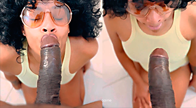 They cover Dina Caine’s face with milk using that big dick.