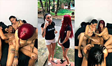 La Pequeña Chanel, Angela Y Susy La Pelirroja Le Cumplen Su Fantasía