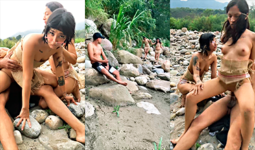 2 Putas Indígenas Lo Pillan Y También Le Ayudan Follando En Tríos