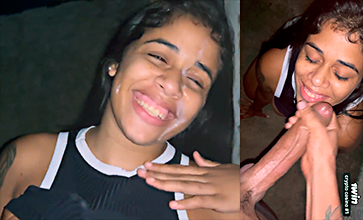 Her sister-in-law gets a large amount of milk thrown on her face.