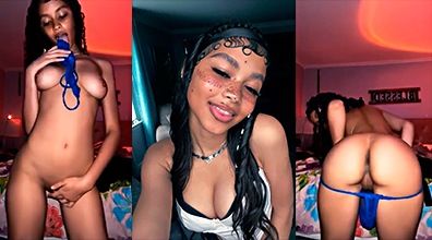 Dominicana Junibelle Abriendo Su Toto Al Máximo En 4